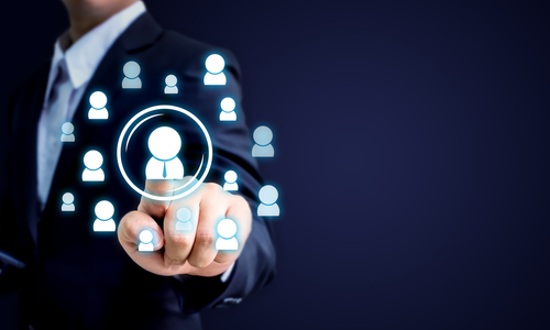 interface numérique illustrant la gestion digitale des profils de collaborateurs